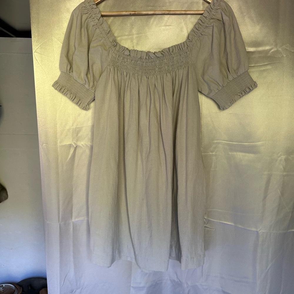 Off-Shoulder Smocked Dress